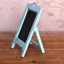 Wood Chalkboard Stand Blackboard for Wedding Party Coffee bar Blue