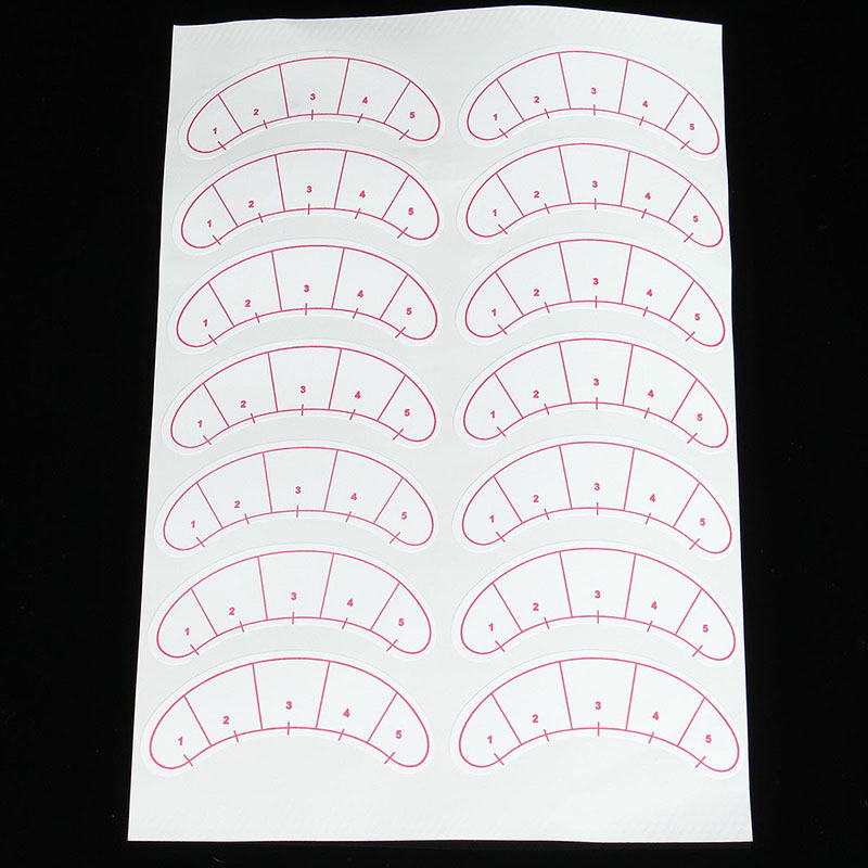 70 Pairs False Eyelash Practice Card Eye Stickers for Eyebrows Painting Novice 7
