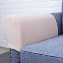 1 Pair Beige Anti-dirty Elastic Sofa Armrest Covers Armchair Slipcovers