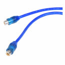 Car Audio RCA Female to 2 RCA Male Splitter Adapter Cable Wire Dark Blue 2  K8O7
