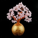 Money Wealth Bag Feng Shui Lucky Tree Natural Pink Crystal Tree