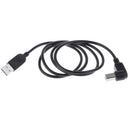 90 Degree Down Angle USB2.0 Male to USB Type B Data Sync Charging Cable