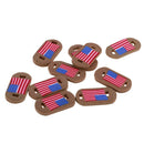 10pcs US Flag Pattern Polymer Clay Beads Spacer Beads DIY Jewelry Craft