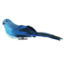 2pcs Blue Artificial Feathered Foam Birds with Clips Outdoor Garden Tree Decor