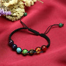 Unisex 7 Chakra Healing Balance Beaded Bracelet Lava Yoga Reiki Prayer Stone