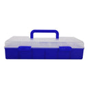 34x14x7.5cm 2 Layer Multi-purpose Fishing Rod Bait Box with Handle (Blue) A