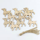 10pcs/bag DIY Wooden Clip Christmas Tree Pendant Handmade Pendant Gifts (D) A