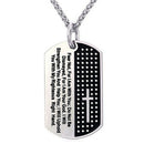 Dog Tag Cross Necklace Pendant Stainless Steel Necklace Chain Fashion Jewelry3CK