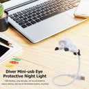 Mini Diver USB LED Night Lamp Foldable Hose 5V Eye Protection Button Type