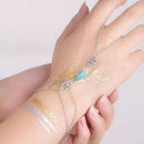 Boho Gypsy Festival Turquoise Upper Arm Chain Armband Bangle Bracelet