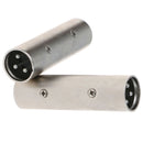1Pc 3Pin Plug Plated Coupler Male Audio Double Connector Adapter3C