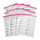 12pcs /PACK Nail Art Practice Template Guide Paper Book Set For Beginner