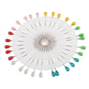 60pcs Dressmaking Sewing Head Pins w Wheel for Dressmaking Scarf Hijab Craft