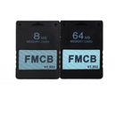 1.953 8MB Memory Card and 64MB Memory Card for Sony Playstation 2, FMCB Mem