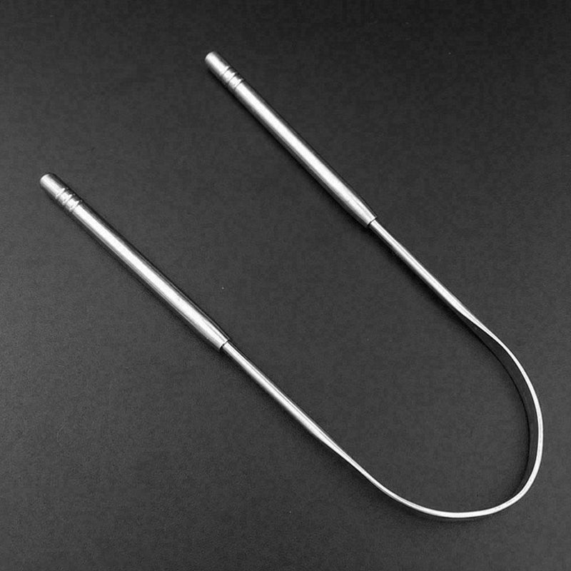 Stainless Steel Tongue Scraper Cleaner Fresh Breath Coated Tongue Tool T3Q2