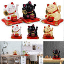 Bigger Solar Powered Lucky Beckoning Fortune Cat 6"1/24 Welcoming New B7V7 K0D7