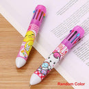 Ten Color Retractable Pen - Retro Pen Multicolor Inks 10-in-1 Pen 0.5mm
