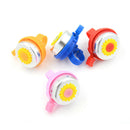 1Pcs bike bicycle bell ring round flower plastic metal sound alarm   Z BX