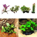 Reptile DecorationOrnament, Aquarium Decor Fish Tank Artificial Grass Plants for