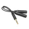 6.35 mm Male to 2 6.35 mm Female Adapter Cable Y Splitter Stereo Audio Cord A