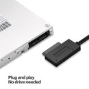 7+6 13Pin Slimline SATA DVD/CD Optical Drive to USB 3.0 for Laptop Cable Adapter