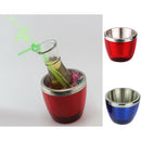Stainless Steel Double-wall Mini Ice Bucket Serving Bucket Wine Bottles Red