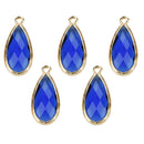 15 Crystal Glass Teardrop Pendant Beads Charms DIY Necklace Bracelet Earring