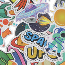 50Pcs Cartoon Space Planet Stickers Laptop Luggage Guitar Skateboard Decals FT