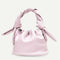 Casual Drawstring Bucket Bag Women PU Crossbody Shoulder Handbags (Pink) A#S