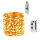 20m 200 LED Fairy Lights Christmas Copper Wire USB Lamp String (Warm Light)