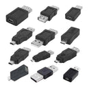 12Pcs/Set OTG USB 2.0 A Male To Female Micro USB Mini Converter Adapter