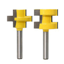 2pc 1/4 Inch Shank Tongue and Groove Router Bit for Woodworking Cutter Tools