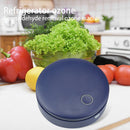 Smart Air Purifier Fridge Freshener Cleaner Ozone Anion Generator (Blue) A
