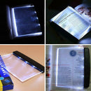 Magic! LED Book Light Reading Night Flat Plate Portable Travel Lamp Panel C O4N4