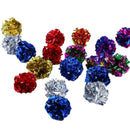 Cat  Mylar Balls Colorful Ring Paper Shiny Crinkly Balls Sound Toys(24pcs)