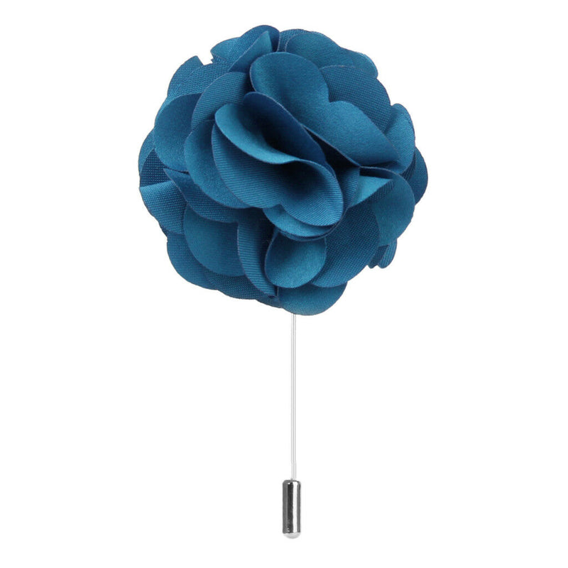 Boutonniere Stick Lapel Tie Pin Brooch &Sky Blue Flower Men Accessories Gift