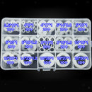 250Pcs Durable White Nylon Washer Flat Gasket  Washer Set With Storage Box