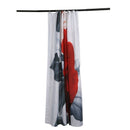 180 x 180Cm 4Pcs/Set Elegant Flowers Pattern Shower Curtain Mat Set Non Sli
