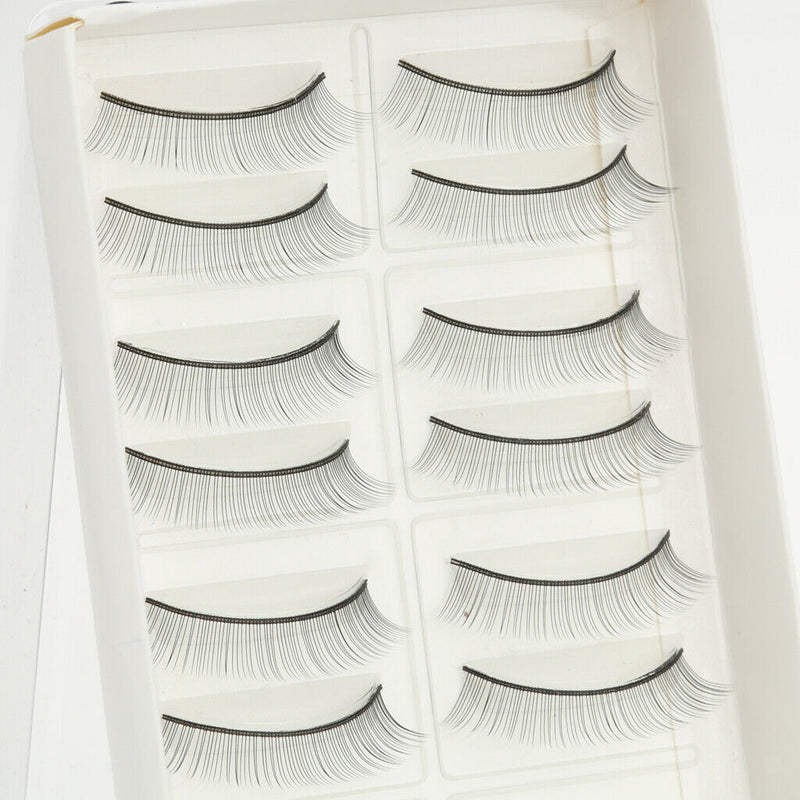 10 Pairs 10mm Makeup Practice Eyelashes Extension For Beginner Teaching