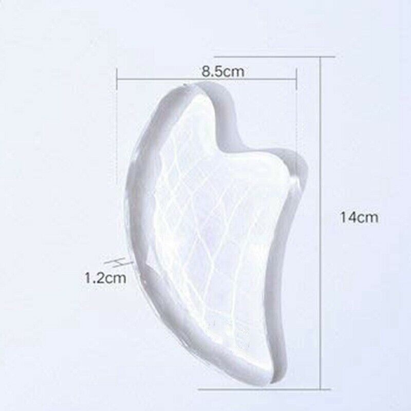 Crystal Gua Sha Scraping Massage Tool Large Guasha Board Ultra Smooth Edge  H3P4