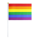 50 Pack Rainbow Small Mini Stick Flags,Decorations For Rainbow Pride Party E4G1