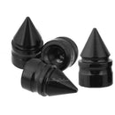 4pcs Cone Shaped Aluminum Auto Wheel Tyre Tire Valve Stem Caps Dust Cover Black
