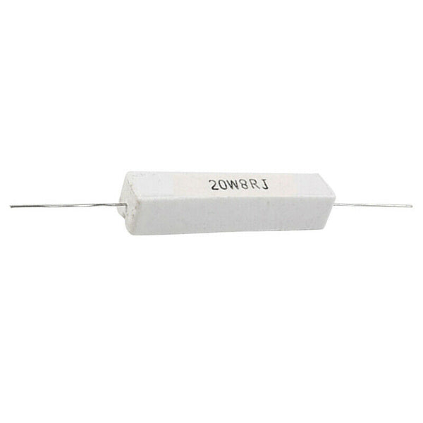 2 Pcs Wire Wound Ceramic Cement Resistor 8 Ohm 20W 5% I1K8