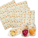 Beeswax Food Wrap, Reusable Food Wrap Beeswax Wrap 4 Pack for Sandwich, Che