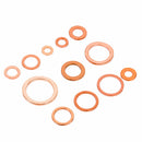 280Pcs Kit 12 Sizes Assorted Solid Copper Crush Washers Seal Flat Ring With Box