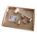Kids Children Montessori Early Childhood Educational Toys Beating Nails Tray