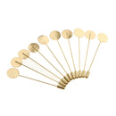 10 Pieces Lapel Stick Pin Tie Hat Scarf Brooch DIY Tray Pad 7.5cm Copper