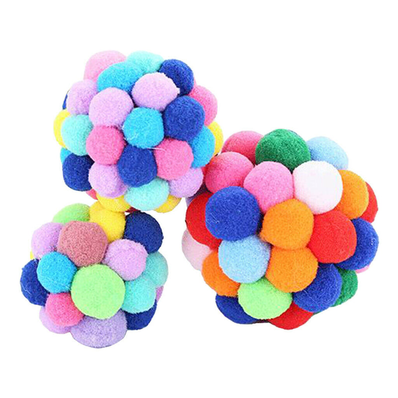 3x Cat Cat Ball Toys Eco-friendly Pet Exercise Interactive Chew Chaser Toys