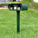 1Pcs Dual Ultra Sonic Solar Power Pest Animal Repeller Cat Dog Fox Deterren