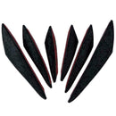 6pcs Car Front Bumper Lip Splitter Canards Carbon Fiber Spoiler Refit Fins D9X3